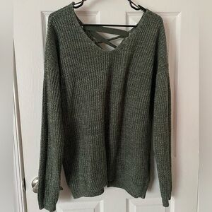 Gently Worn - SO Knit Tie Back V-Neck Sweater XL